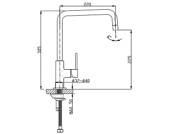 Смеситель для кухни Timo Saona арт.2306F chrome
