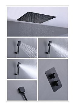 Душевая система встроенная с термостатом Timo Petruma арт.SX-5029/03SM черный