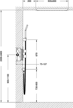 Душевая система встроенная с термостатом Timo Petruma арт.SX-5029/17SM золото матовое